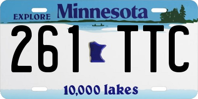 MN license plate 261TTC