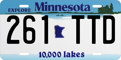 MN license plate 261TTD