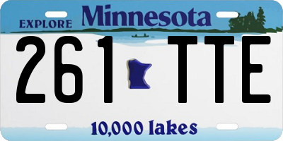 MN license plate 261TTE
