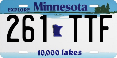 MN license plate 261TTF