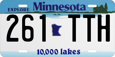 MN license plate 261TTH