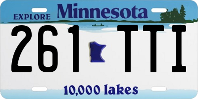 MN license plate 261TTI