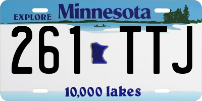 MN license plate 261TTJ