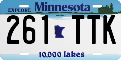 MN license plate 261TTK