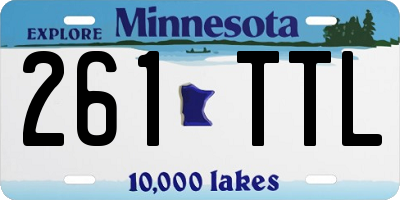 MN license plate 261TTL