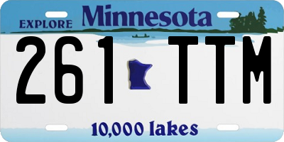 MN license plate 261TTM