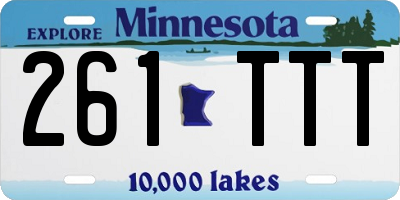 MN license plate 261TTT