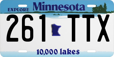 MN license plate 261TTX