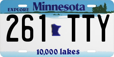 MN license plate 261TTY