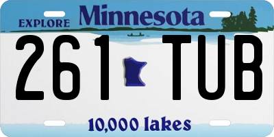 MN license plate 261TUB