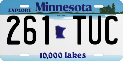 MN license plate 261TUC