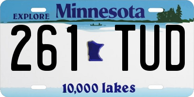 MN license plate 261TUD