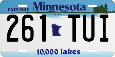 MN license plate 261TUI
