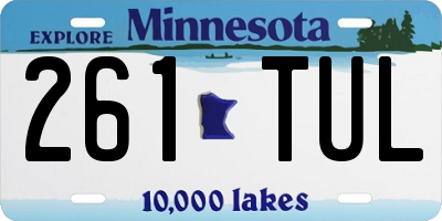 MN license plate 261TUL