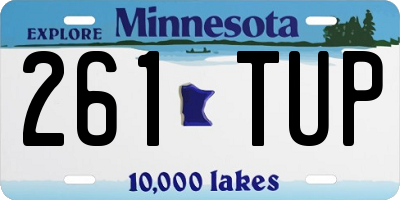 MN license plate 261TUP