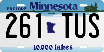MN license plate 261TUS