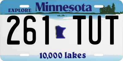 MN license plate 261TUT
