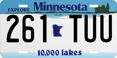 MN license plate 261TUU