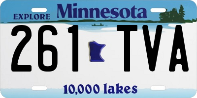 MN license plate 261TVA