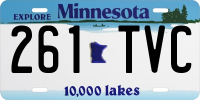 MN license plate 261TVC