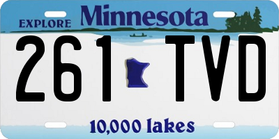 MN license plate 261TVD