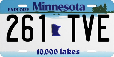MN license plate 261TVE