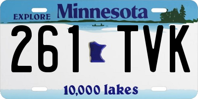MN license plate 261TVK