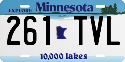 MN license plate 261TVL