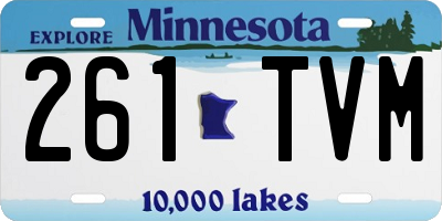 MN license plate 261TVM