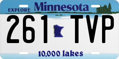 MN license plate 261TVP