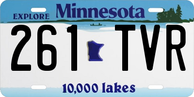 MN license plate 261TVR
