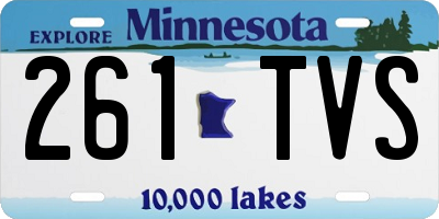 MN license plate 261TVS
