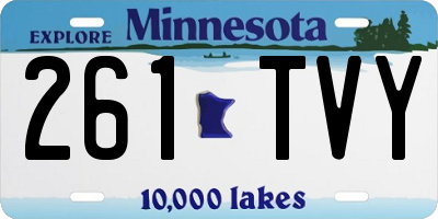 MN license plate 261TVY