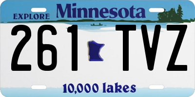 MN license plate 261TVZ