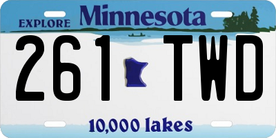 MN license plate 261TWD