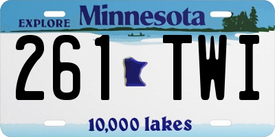 MN license plate 261TWI