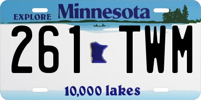 MN license plate 261TWM