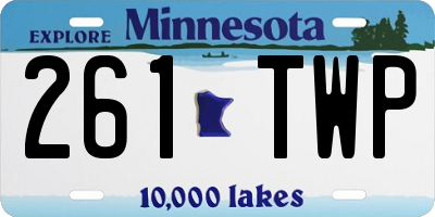 MN license plate 261TWP
