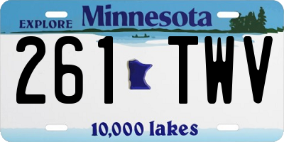MN license plate 261TWV
