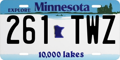 MN license plate 261TWZ