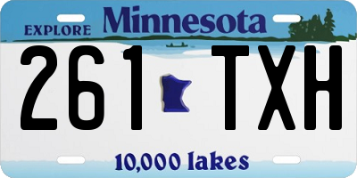 MN license plate 261TXH