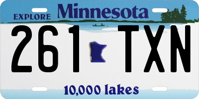 MN license plate 261TXN