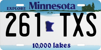 MN license plate 261TXS