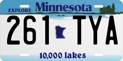 MN license plate 261TYA