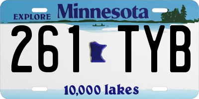 MN license plate 261TYB