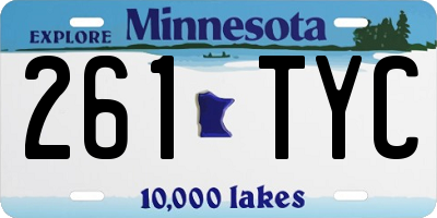 MN license plate 261TYC