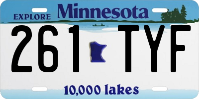 MN license plate 261TYF