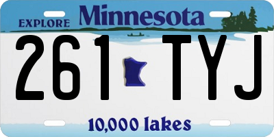 MN license plate 261TYJ