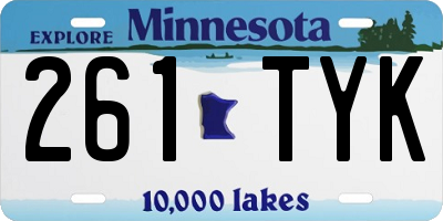 MN license plate 261TYK