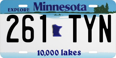 MN license plate 261TYN